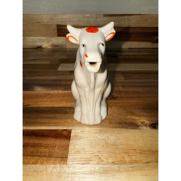 Vintage 1930s Spotted Porcelain Cow Creamer Made in Czech Slovakia - Picture 4 of 11